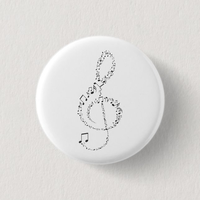 Macaron Rond 2,50 Cm Bouton musical (Devant)