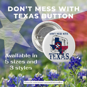 Macaron Rond 2,50 Cm Bouton Ne touchez pas au Texas