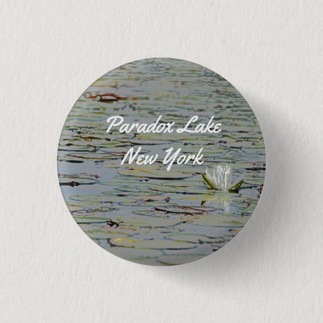 Macaron Rond 2,50 Cm Bouton nénuphar Pond Lake Flower I Pin (Devant)