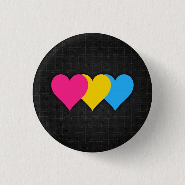 Macaron Rond 2,50 Cm Bouton noir drapeau de la transexualité (Devant)