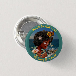 Macaron Rond 2,50 Cm Bouton Noir en histoire naturelle Musées