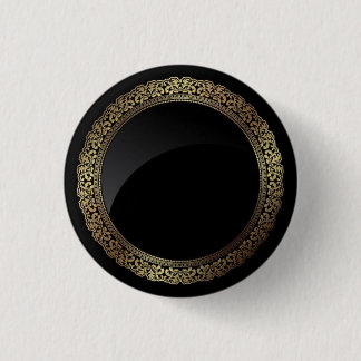 Macaron Rond 2,50 Cm Bouton Noir Royal