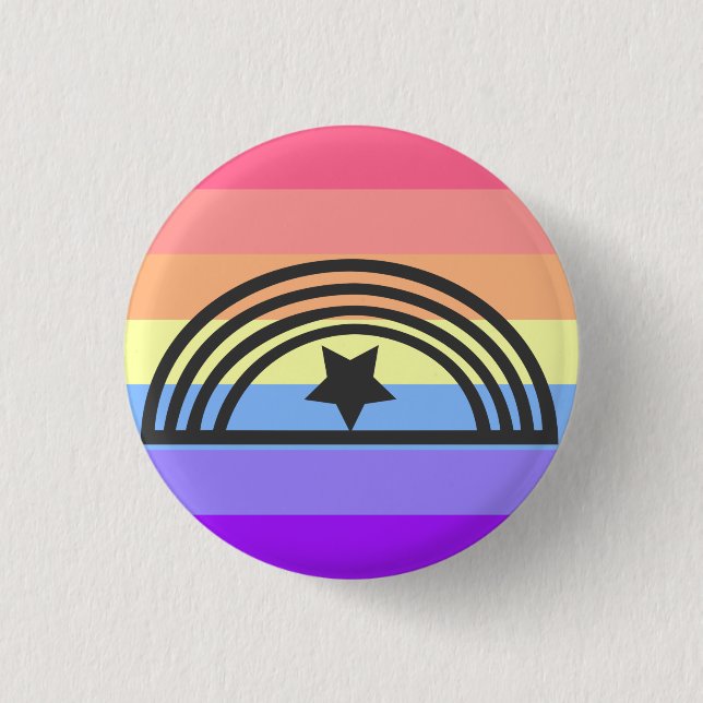 Macaron Rond 2,50 Cm Bouton noir Xenogender (Devant)