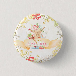 Macaron Rond 2,50 Cm Bouton Nouvelle grand-mère