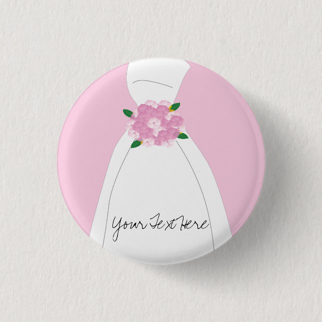 Macaron Rond 2,50 Cm Bouton nuptiale rose (Devant)