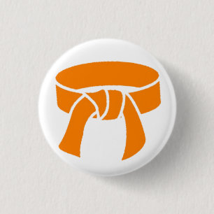 Macaron Rond 2,50 Cm Bouton orange de ceinture