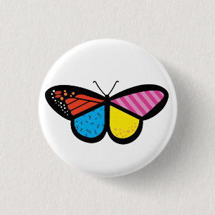 Macaron Rond 2,50 Cm Bouton papillon moderne