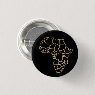 Macaron Rond 2,50 Cm Bouton Parties scintillant en or noir Afrique