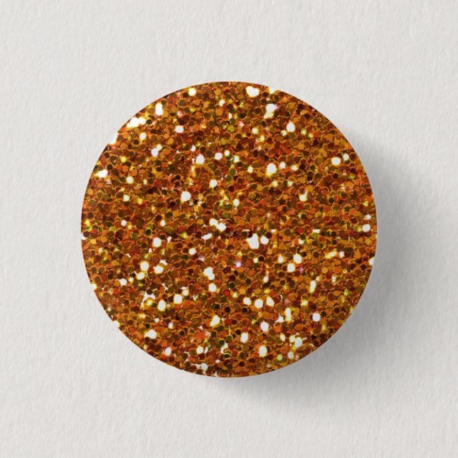 Macaron Rond 2,50 Cm Bouton Parties scintillant orange (Devant)