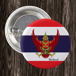 Macaron Rond 2,50 Cm Bouton Patriotique Thaïlande, mode Thai Drapeau
