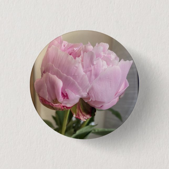 Macaron Rond 2,50 Cm Bouton Peony rose (Devant)