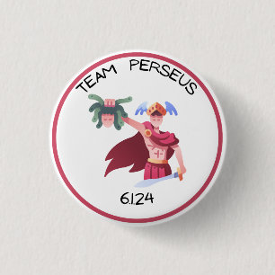 Macaron Rond 2,50 Cm Bouton Persée de l'équipe