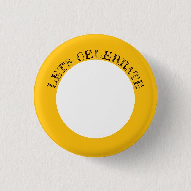 Macaron Rond 2,50 Cm Bouton Personnalisable Fêtons (Devant)