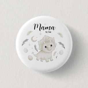 Macaron Rond 2,50 Cm Bouton personnalisé Maman de dinosaure Boho mignon