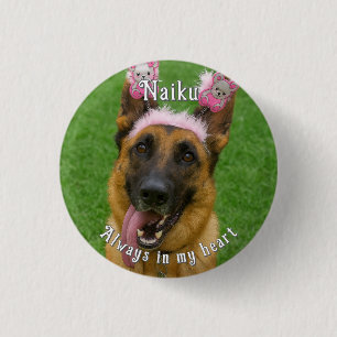 Macaron Rond 2,50 Cm Bouton Pet Photo Memorial