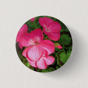 Macaron Rond 2,50 Cm Bouton photo en géranium rose