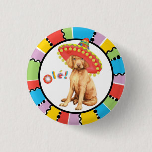 Macaron Rond 2,50 Cm Bouton Pinback Fiesta Vizsla