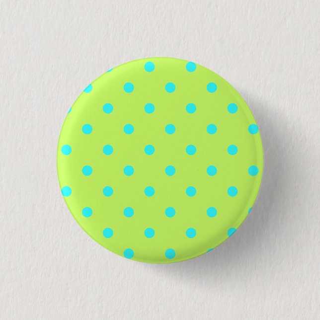 Macaron Rond 2,50 Cm Bouton Pois minuscule Aqua (Devant)