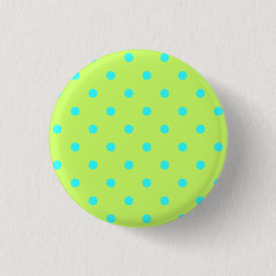 Macaron Rond 2,50 Cm Bouton Pois minuscule Aqua