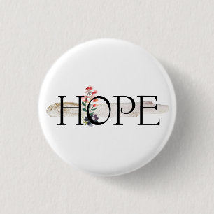 Macaron Rond 2,50 Cm Bouton Positivité HOPE
