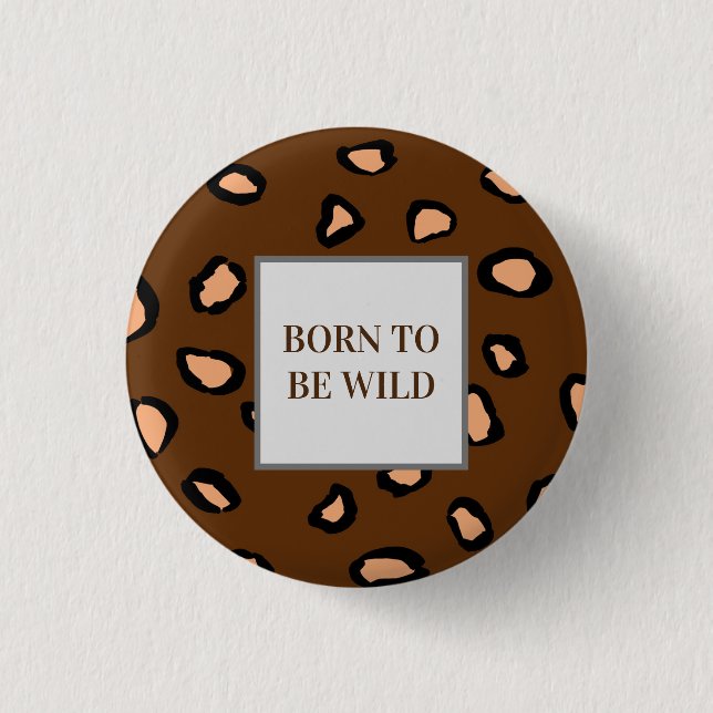 Macaron Rond 2,50 Cm BOUTON poster de animal (Devant)