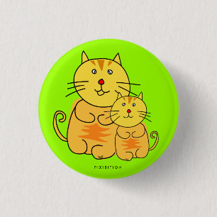 Macaron Rond 2,50 Cm Bouton potelé de chat