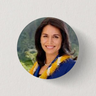 Macaron Rond 2,50 Cm Bouton présidentiel TULSI GABBARD 2020