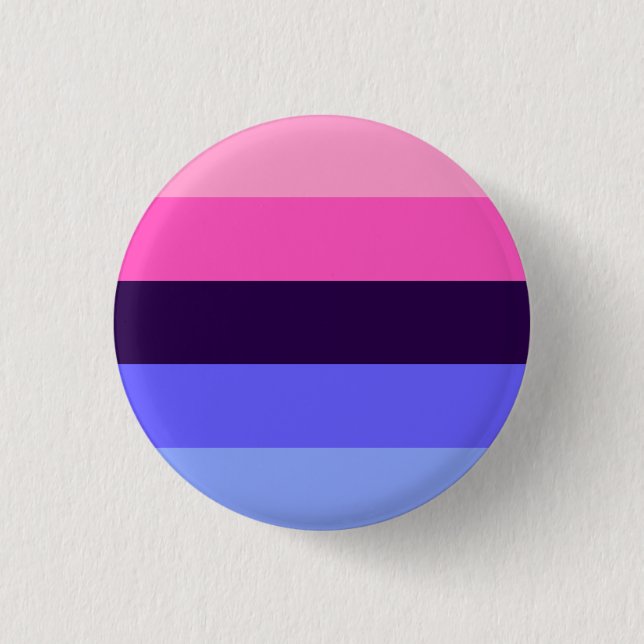 Macaron Rond 2,50 Cm Bouton Pride omnisexuel (Devant)