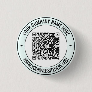 Macaron Rond 2,50 Cm Bouton promotionnel Code QR et Texte personnalisé