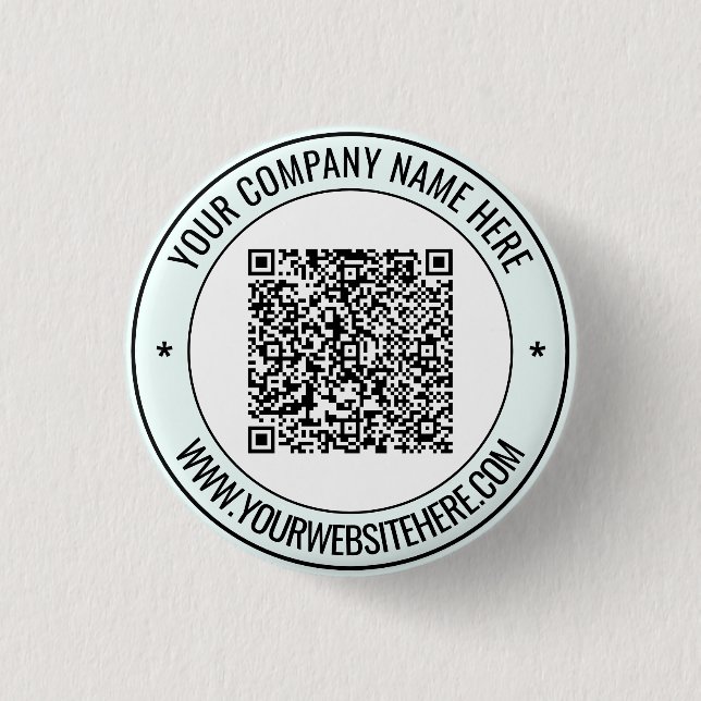 Macaron Rond 2,50 Cm Bouton promotionnel Code QR et Texte personnalisé (Devant)