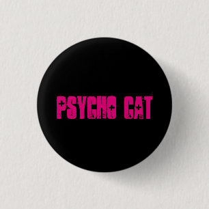 Macaron Rond 2,50 Cm Bouton psychopathe de chat