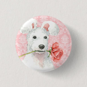 Macaron Rond 2,50 Cm Bouton Pumi Pinback Rose Valentin