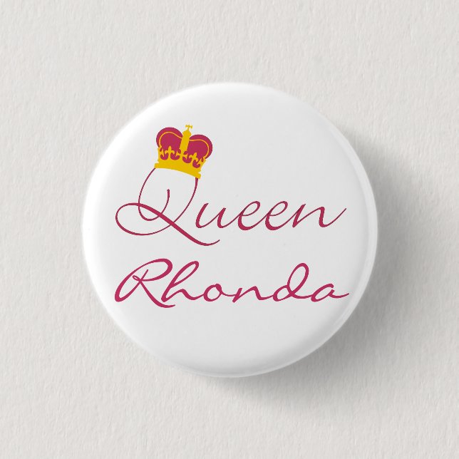 Macaron Rond 2,50 Cm Bouton Queen Design (Devant)