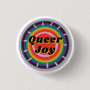 Macaron Rond 2,50 Cm Bouton Queer Joy