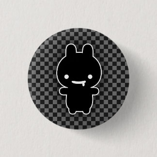 Macaron Rond 2,50 Cm Bouton radotant noir de lapin
