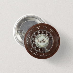 Macaron Rond 2,50 Cm Bouton Recherche de téléphone rotatif