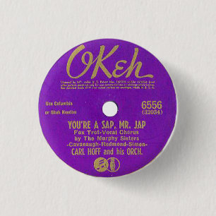 Macaron Rond 2,50 Cm Bouton record d'étiquette