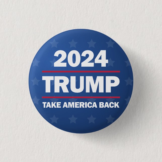 Macaron Rond 2,50 Cm Bouton Reprendre l'Amérique de Trump 2024 (Devant)