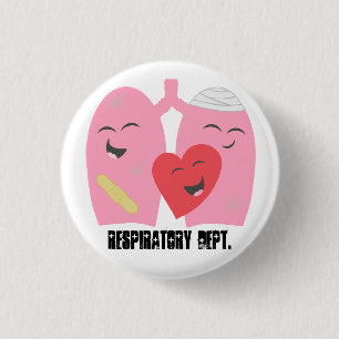 Macaron Rond 2,50 Cm Bouton respiratoire droite de Dept. Lungs de