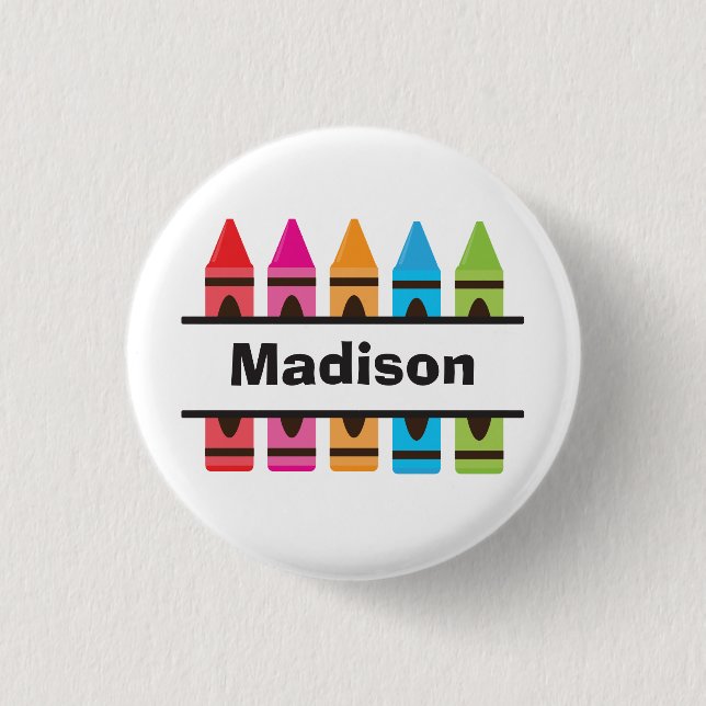 Macaron Rond 2,50 Cm Bouton Retour à l'école (Devant)