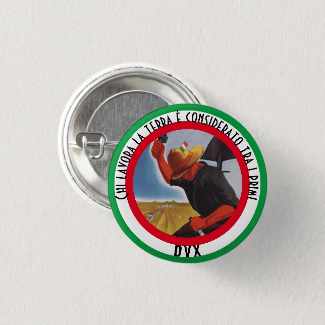 MACARON ROND 2,50 CM BOUTON RIFORMA AGRICOLA (Devant & derrière)