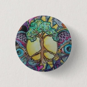 Macaron Rond 2,50 Cm Bouton rond d'arbre de paix