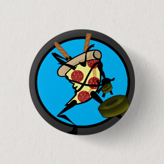 MACARON ROND 2,50 CM BOUTON ROND DE PIZZA DRÔLE DE NINJA