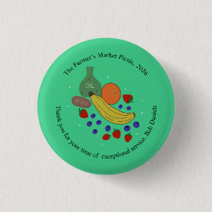 Macaron Rond 2,50 Cm Bouton rond Fruit et Huile