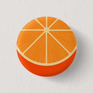 Macaron Rond 2,50 Cm Bouton rond orange Kawaii
