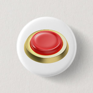 Macaron Rond 2,50 Cm Bouton rouge d'urgence