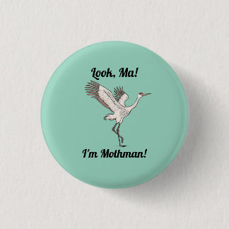 Macaron Rond 2,50 Cm Bouton Sandhill Crane Mothman