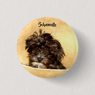 Macaron Rond 2,50 Cm Bouton Schnoodle Chien