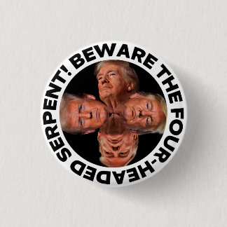 MACARON ROND 2,50 CM BOUTON "SERPENT À QUATRE TÊTES" DE TRUMP