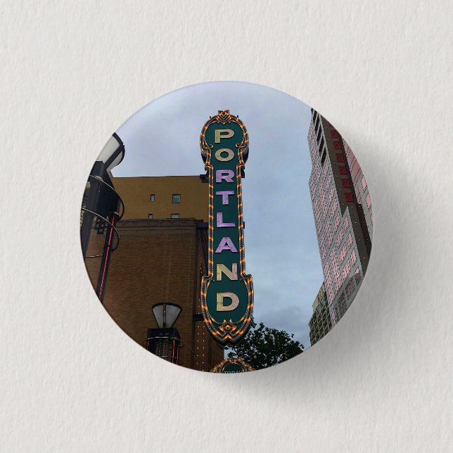 Macaron Rond 2,50 Cm Bouton Signal Portland #1 (Devant)